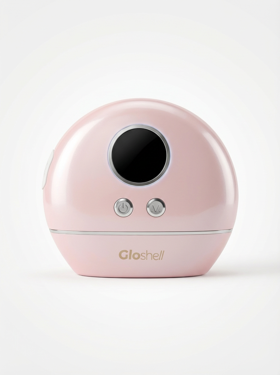 Gloshell 5-in-1 Hot & Cold Facial Scraping Massager - Vibration, 7 Color Light, Ergonomic Skin Care Tool