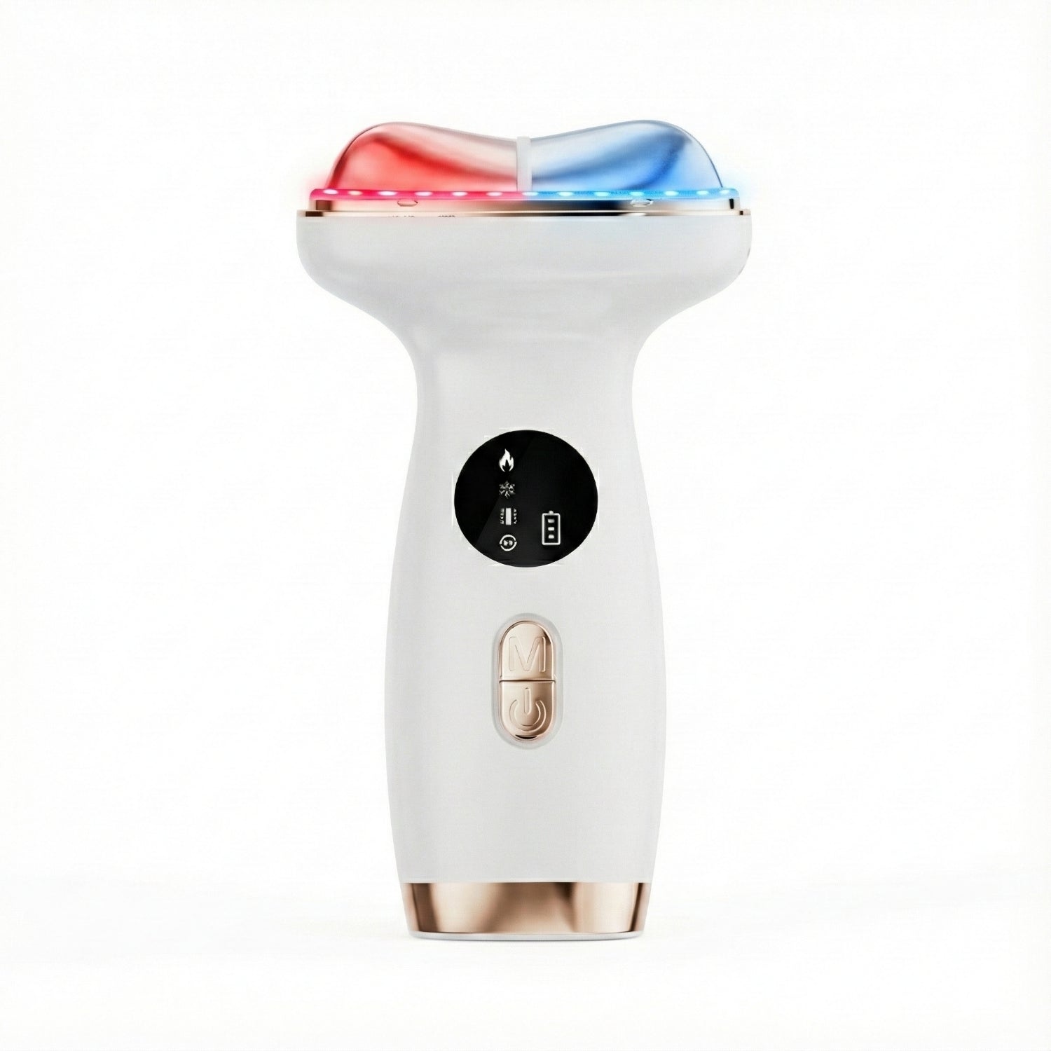 Microcurrent Facial Device with Red Light Therapy - 7-in-1 LED Sculptor & Hot Gua Sha for Face Neck Eye Firming, Depuffing & Double Chin Reduction