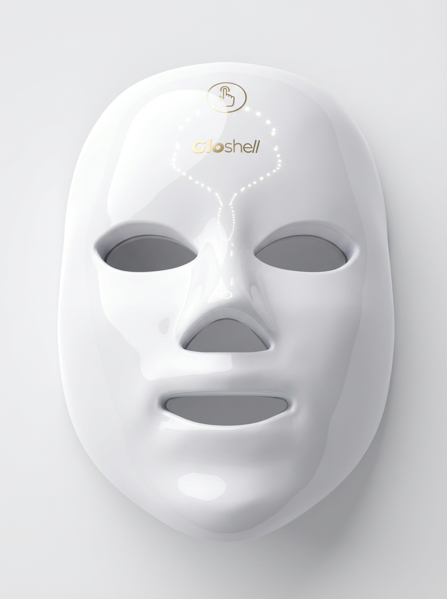 Gloshell 7-Color LED Light Therapy Mask - Photodynamic Skin Rejuvenation, Whitening, Anti-Wrinkle, Spot Fading for Facial Care