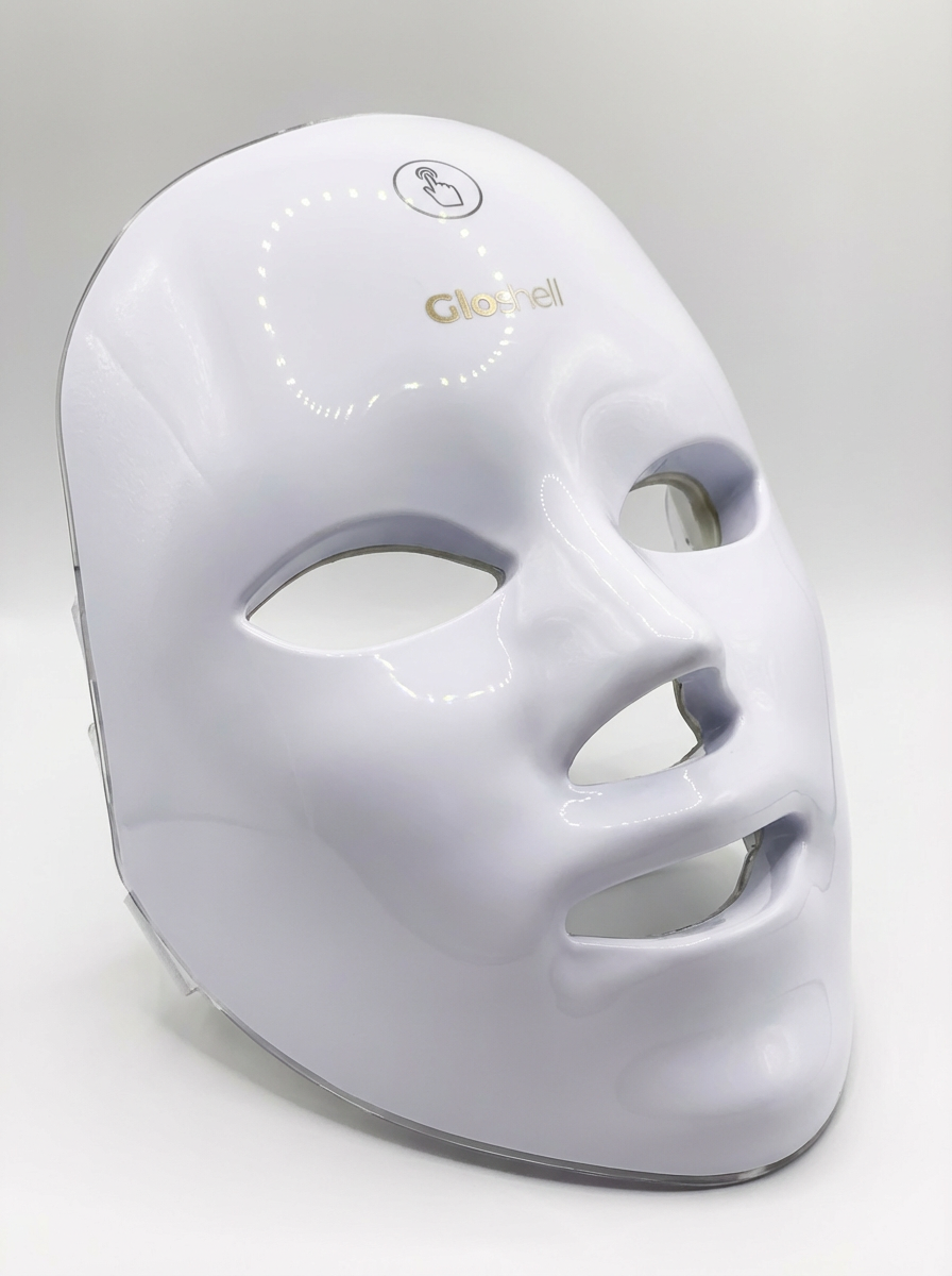 Gloshell 7-Color LED Light Therapy Mask - Photodynamic Skin Rejuvenation, Whitening, Anti-Wrinkle, Spot Fading for Facial Care