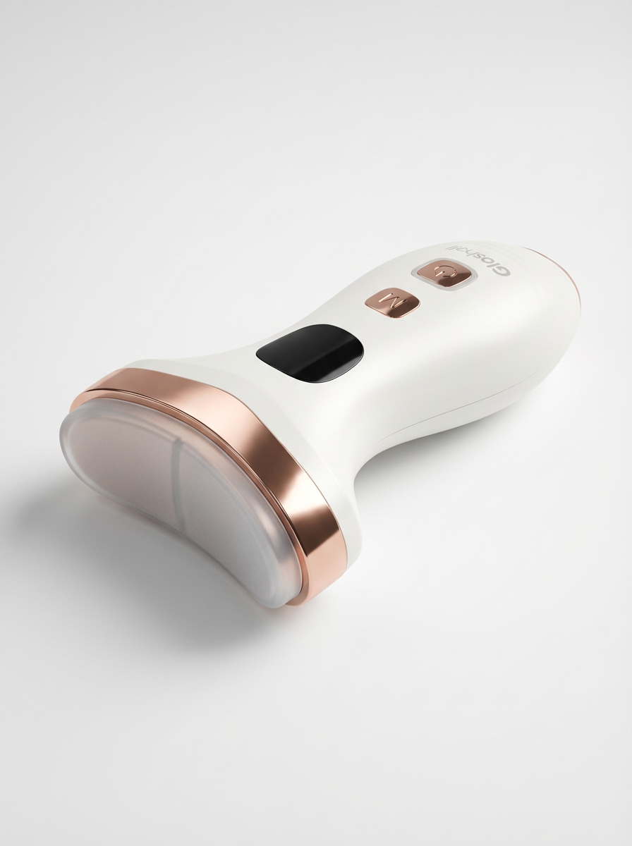 Gloshell LED Electric Facial Massager - Microcurrent, Hot Compress, Vibration, 7 Color Light for Lifting & Rejuvenation