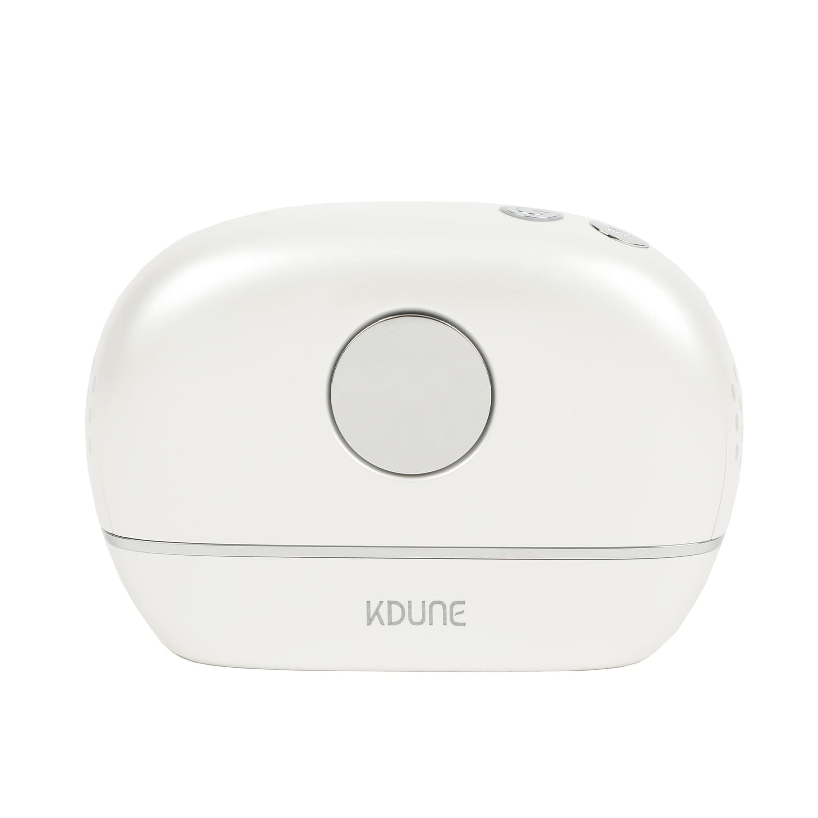 Kdune GloShell Mini Gua Sha Massager, photographed against a studio backdrop