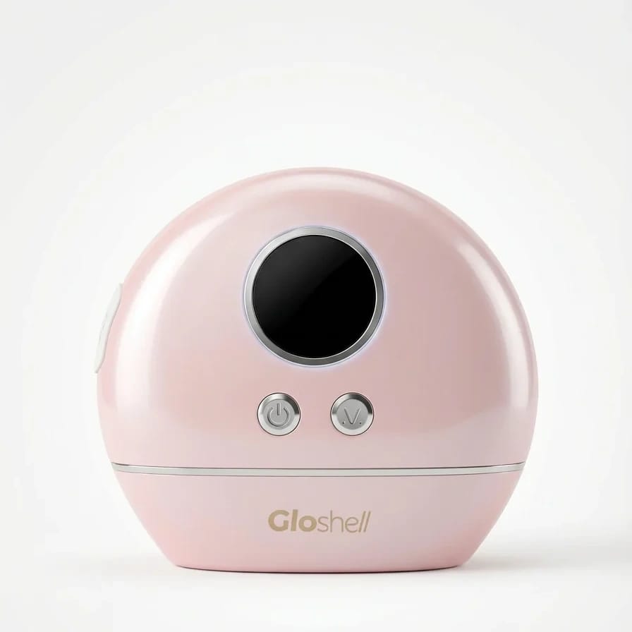 GloShell 2-in-1 Heated & Cold Facial Scraping Massager, studio photograph 2 of 3
